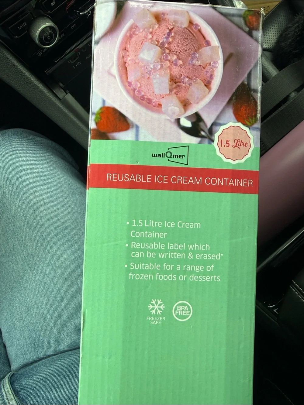 NWT Reusable Ice Cream Container - 4 with lids